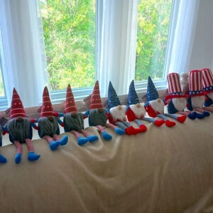 ONE weighted 4th of July decor home gnome Huntington House cottage star red blue